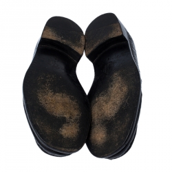 Moreschi Black Ostrich and Leather Loafers Size 41