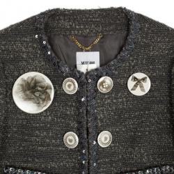 Pre Owned Moschino Badges Wool Jacket M
