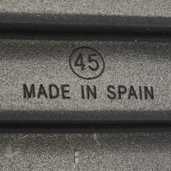 Pre Owned Moschino Black Leather Logo Crisscross Flat Sandals Size 45