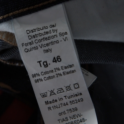 Pre Owned Moschino Couture Indigo Dark Wash Straight Fit Denim Jeans S