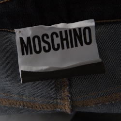 Pre Owned Moschino Couture Indigo Dark Wash Straight Fit Denim Jeans S