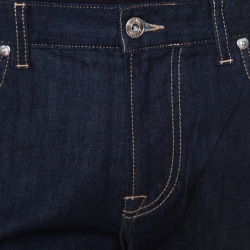 Pre Owned Moschino Couture Indigo Dark Wash Straight Fit Denim Jeans S