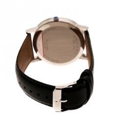 Pre Owned Movado Black Stainless Steel Museum 84 G1 1855 Men's Wristwatch 40 mm