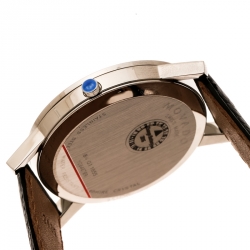 مملوكة مسبقًا Movado Black Stainless Steel Museum 84 G1 1855 Men's Wristwatch 40 mm