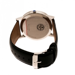 مملوكة مسبقًا Movado Black Stainless Steel Museum 84 G1 1855 Men's Wristwatch 40 mm