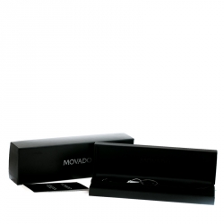 مملوكة مسبقًا Movado Black Stainless Steel Museum 84 G1 1855 Men's Wristwatch 40 mm