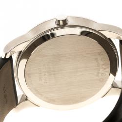 مملوكة مسبقًا Movado Black Stainless Steel Museum Men's Wristwatch 40 mm