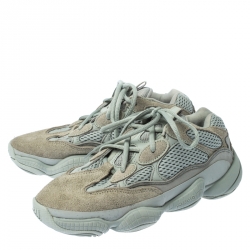 Pre Owned Yeezy x Adidas Salt Mesh And Suede 500 Sneakers Size 37.5