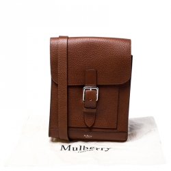 Pre Owned Mulberry Tan Leather Messenger Bag