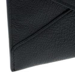 Pre Owned Mulberry Black Leather Envelope Wallet
