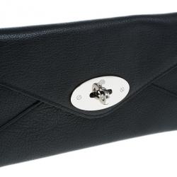 Pre Owned Mulberry Black Leather Envelope Wallet