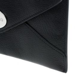 Pre Owned Mulberry Black Leather Envelope Wallet
