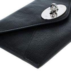 Pre Owned Mulberry Black Leather Envelope Wallet