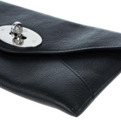 Pre Owned Mulberry Black Leather Envelope Wallet
