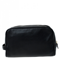 Mulberry Black Leather Wash Case