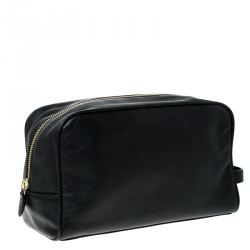 Mulberry Black Leather Wash Case