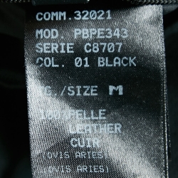 Neil Barrett Black Leather Zip-Up Skinny Fit  Jacket M