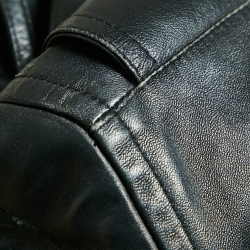 Neil Barrett Black Leather Zip-Up Skinny Fit  Jacket M