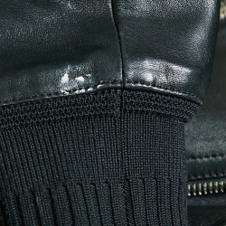 Neil Barrett Black Leather Zip-Up Skinny Fit  Jacket M