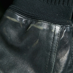 Neil Barrett Black Leather Zip-Up Skinny Fit  Jacket M