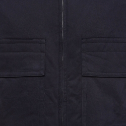 Neil Barrett Navy And Black Virgin Wool Layered Long Coat L