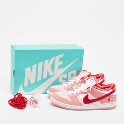 Pre Owned Nike SB Dunk Pink Velvet Strangelove Low Top Sneakers Size 47.5