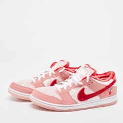 Pre Owned Nike SB Dunk Pink Velvet Strangelove Low Top Sneakers Size 47.5