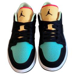 Nike Jordan 1 Low Black Aurora Green Laser Orange Size 43