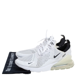 Nike Air Max 270 White Mesh And Fabric Low Top Sneakers Size 43