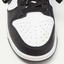 Nike Black/White Leather Dunk Low Top Sneakers Size 41