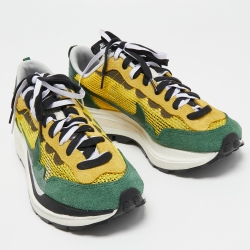 Nike x Sacai Multicolor Mesh And Suede Vaporwaffle Low Top Sneakers Size 43