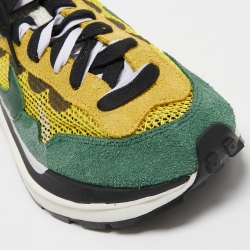 Nike x Sacai Multicolor Mesh And Suede Vaporwaffle Low Top Sneakers Size 43