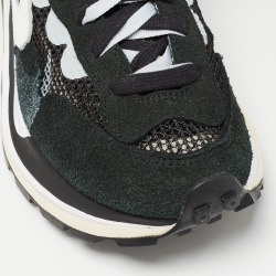 Nike x Sacai Black/White  Mesh and Suede Vaporwaffle Sneakers Size 40.5