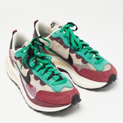 Nike x Sacai Multicolor Mesh and Suede Vaporwaffle Sneakers Size 43