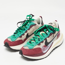 Nike x Sacai Multicolor Mesh and Suede Vaporwaffle Sneakers Size 43