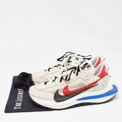 Nike x Sacai Multicolor Mesh and Suede Vaporwaffle Sneakers Size 40.5