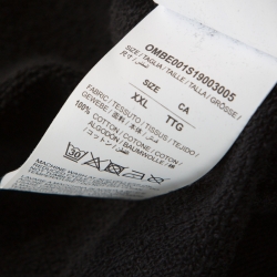 Pre Owned Off-White Black Mona Lisa Print Cotton Zip Front Hoodie XXL