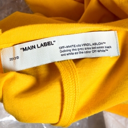 Pre Owned Off-White Yellow Industrial Y013 Print Cotton Crew Neck T-Shirt L