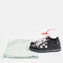 Pre Owned Off-White Leather and Suede 'Helvetica' Sneakers Size 40