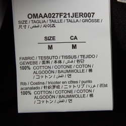 Pre Owned Off-White Black Logo Print Cotton T-Shirt M