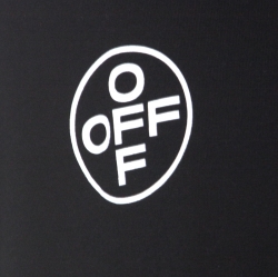 Pre Owned Off White Black Impressionism Print Cotton Crew Neck T-Shirt XL