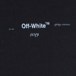 Pre Owned Off White Black Cotton Printed Impressionism Sweatshirt L