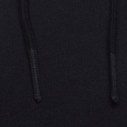 Pre Owned Off White Black Cotton Washed Out Effect Embroidered Hoodie S