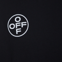 Pre Owned Off White Black Impressionism Print Cotton Crew Neck T-Shirt XL