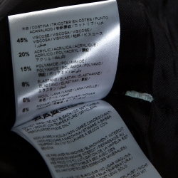Off-White Black Wool Brushed Print Varsity Bomber Jacket XS