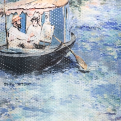 Pre Owned Off-White Multicolor Impressionism Monet Print Mesh T-shirt XL