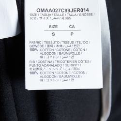 Pre Owned Off-White Black Caravaggio Printed Cotton Crewneck T-Shirt S