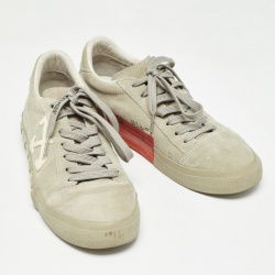 Off-White Grey Suede Vulcanized Low Sneakers Size 41