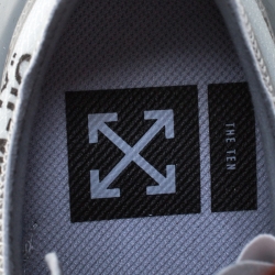 Pre Owned Nike x Off White Grey Rubber/Mesh Air Max 97 Low Top Sneakers Size 42