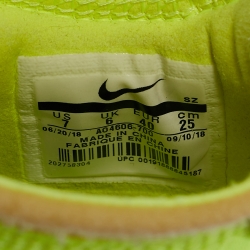 Pre Owned Off White x Nike Green Mesh And Suede Air Force 1 Volt Sneakers Size 40